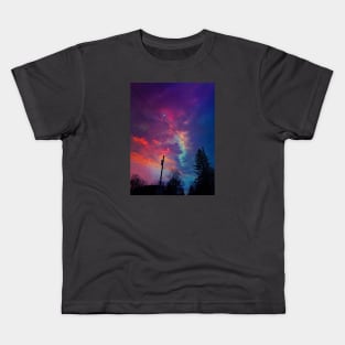Sunset over the nature Kids T-Shirt